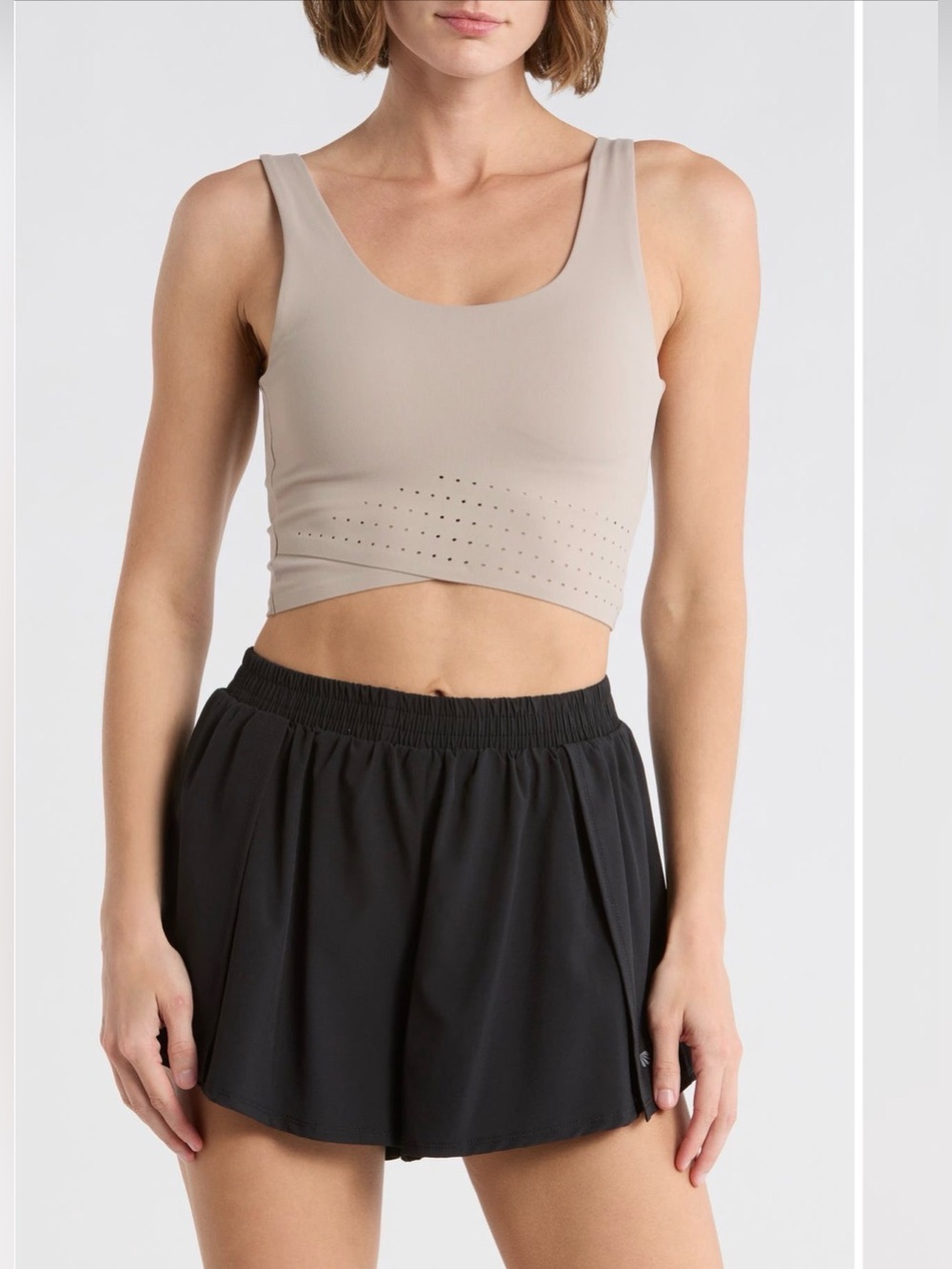 NWT MARIKA Jasmine Longline Sports Bra XS Atmosphere Taupe Medium Support